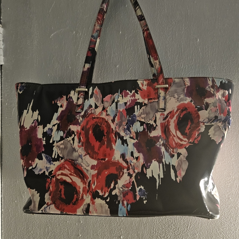 KATE SPADE Black Watercolor Large Tote Travel Bag - LAST CHANCE - Picture 7 of 9